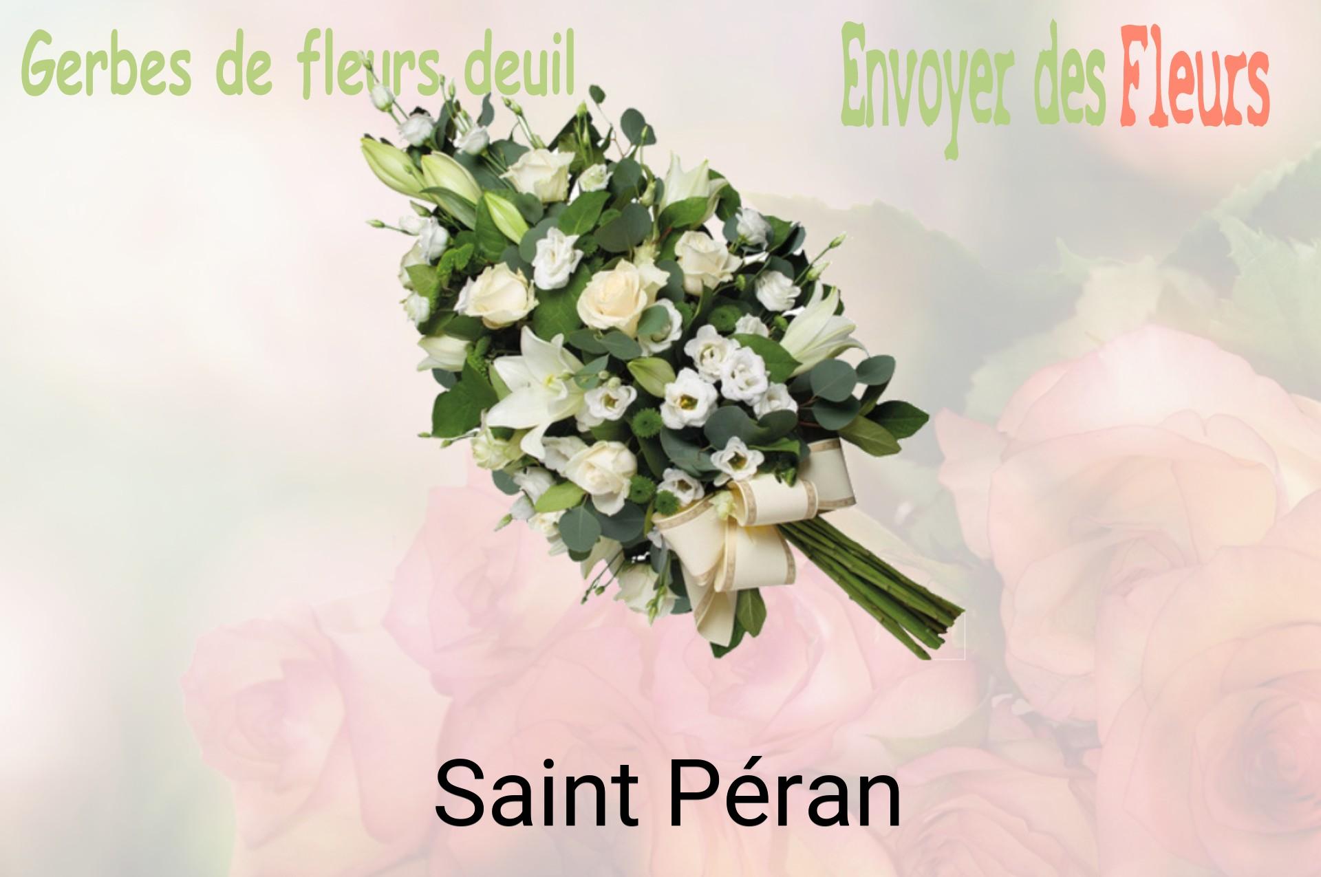 Gerbe de fleurs de deuil livrée à Saint-Péran